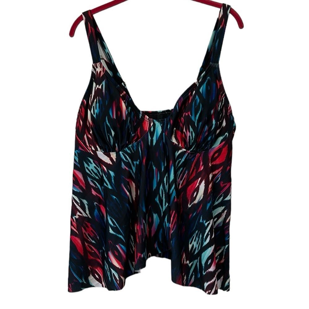 Swimsuits For All Flyaway Underwire Tankini Swim Top NEW Size 18